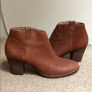 J. Crew tan leather boots. Size 10.